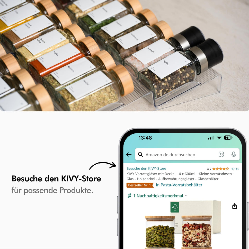 KIVY Butter Dish Glass with Airtight Lid for Smooth Butter - BPA Free - Butter Dishes - Butter Dish - Butter Dish with Lid - Butter Dish with Lid - Butter Box Tin - Butter Box Acacia Wood