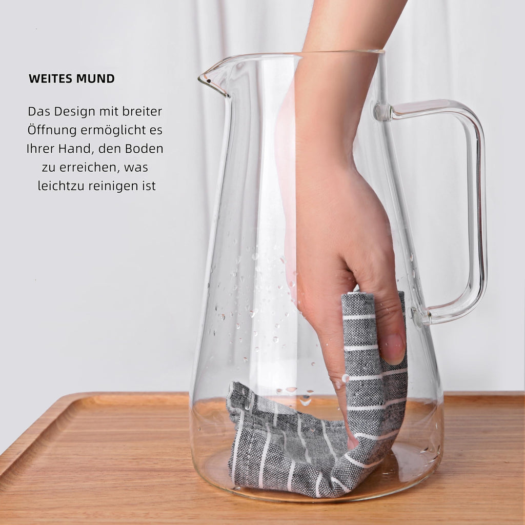 CNGLASS 1100ml/37.5oz Glas-Teekanne mit Infuser,Klarglas-Teekessel mit abnehmbarem Edelstahlsieb,Herdfeste Glas-Teekanne für blühenden und losen Blatttee