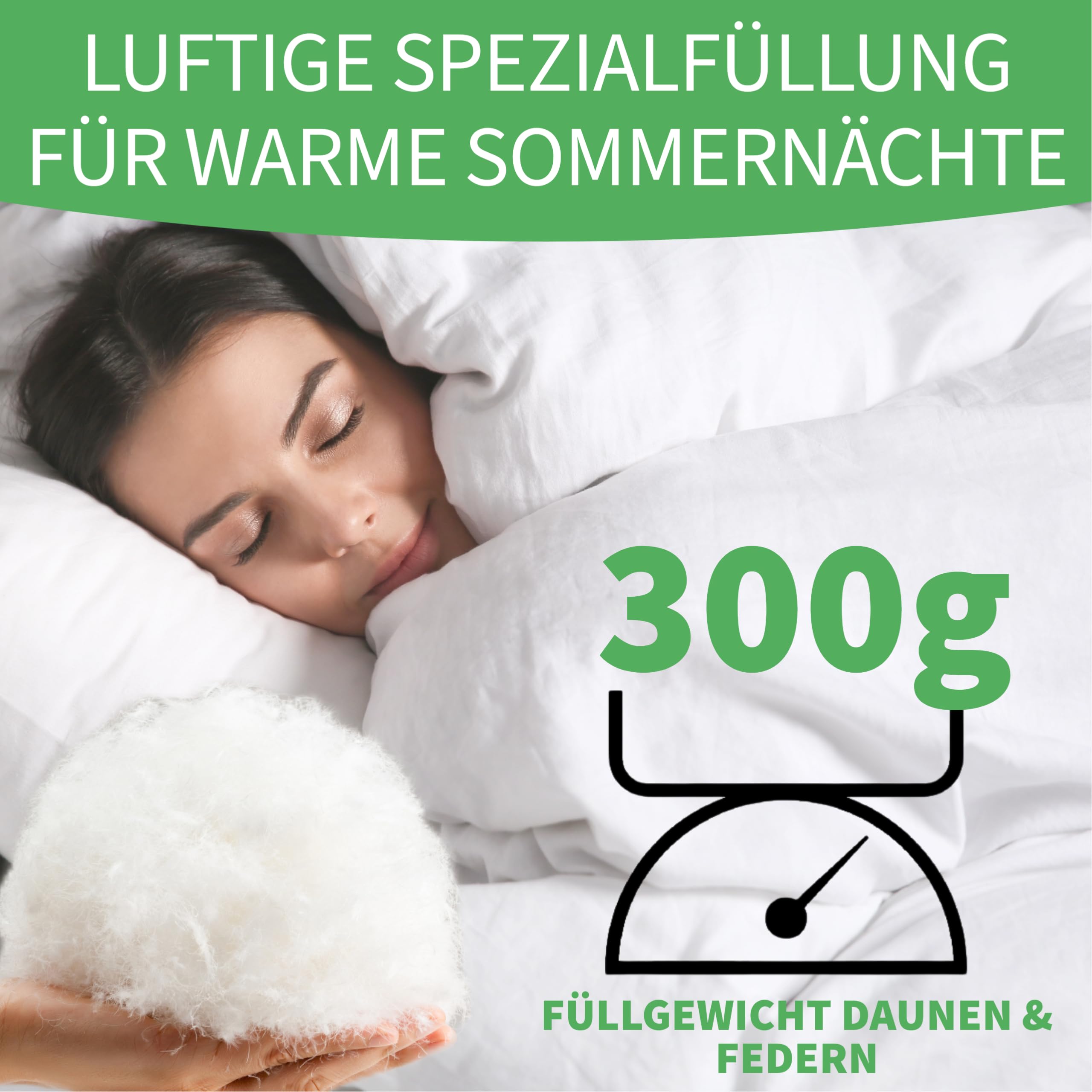 Welldora Komfort Bettdecke 135x200 Winter | 100% Extraweiche Federn & Daunen | Fachärztlich geprüft, Oeko-Tex, Allergiker | Zertifiziert für Tierwohl | Dicke extrawarme Winterdecke Daunendecke