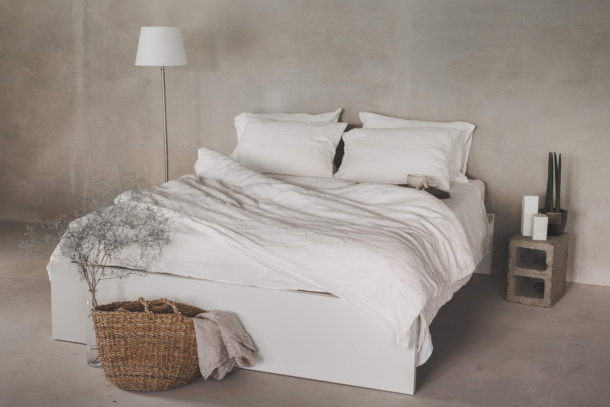 Linen Bed Linen Set, 100% Natural Linen Bed Linen, Stonewashed
