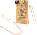 Nature Nerds - Zungenreiniger aus Kupfer (3 Stück) - Jihwa Prakshalana – Ein ayurvedisches Ritual mit dem Zungenschaber - plastikfreie Mundhygiene