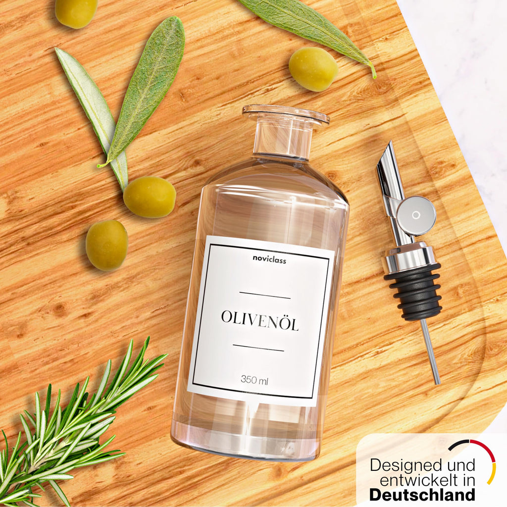 Ölflasche Essig und Ölflaschen Set Flaschen zum Befüllen (2x500ml ohne Etiketten und Trichter)