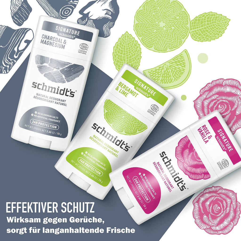 Schmidt's Natural Deodorant Stick Lavender & Sage Deodorant without Aluminium for Long-Lasting Freshness 75 g Pack of 1