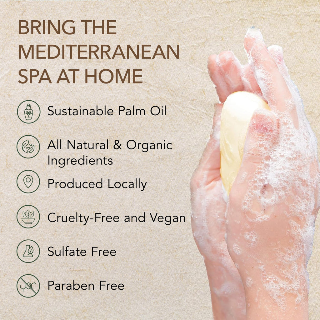 O Naturals 100% Natürliche und Biologische Barseife - Festes Duschgel Naturkosmetic Dusch Seife Vegan Zitrus Seife Hände Gesicht Körper mit Vitamin C & E Hydratiert die Haut