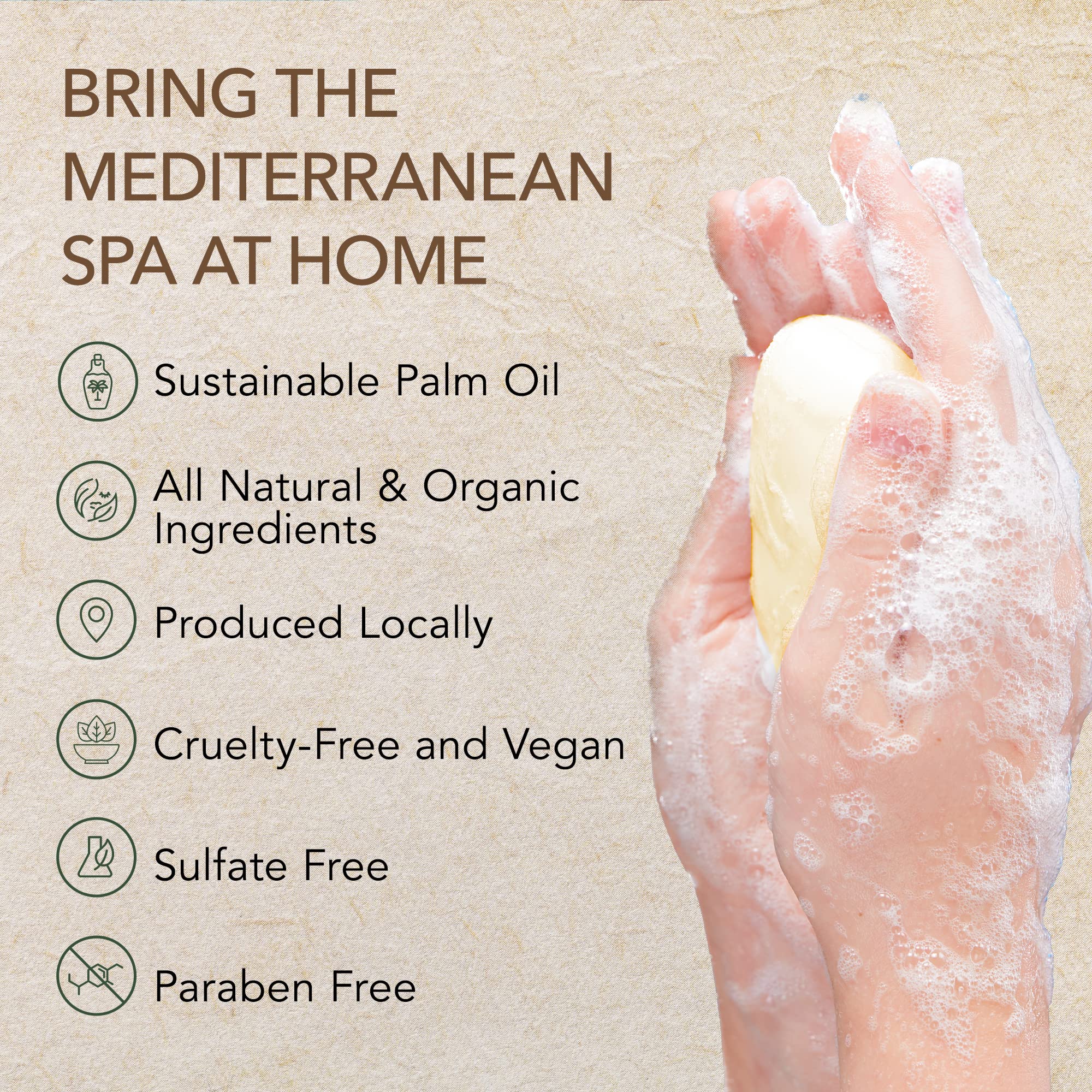 O Naturals 100% Natürliche und Biologische Barseife - Festes Duschgel Naturkosmetic Dusch Seife Vegan Zitrus Seife Hände Gesicht Körper mit Vitamin C & E Hydratiert die Haut